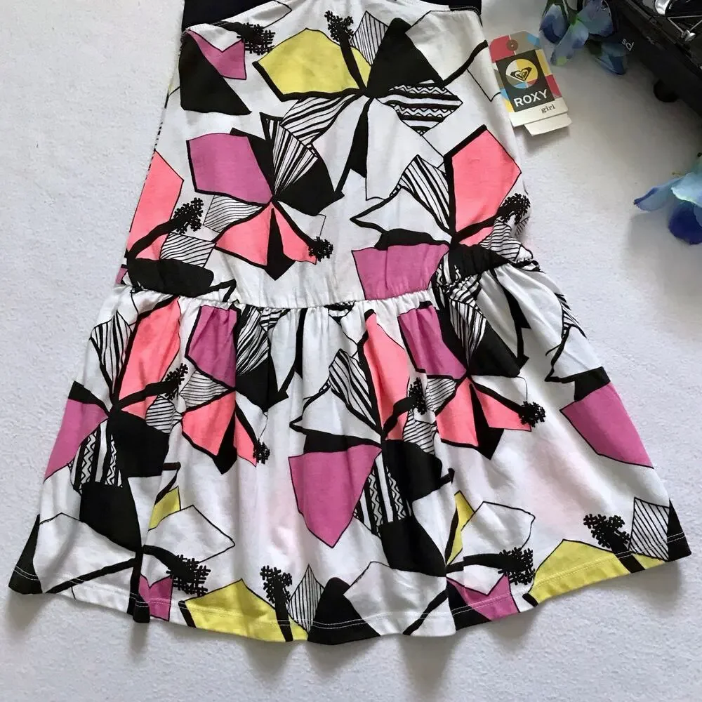 Roxy NWT Halter Blouson Style Dress Girls S (8)